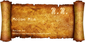 Moise Mia névjegykártya